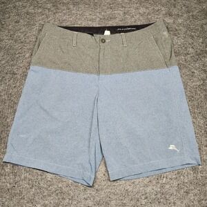 Tommy Bahama Mens Two Tone Colorblock Board Surf Shorts Performance Blue Grey 36